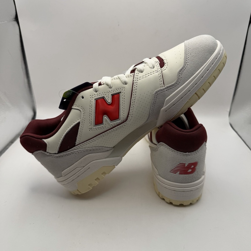 NIB NEW BALANCE 550 WHITE/RED BB550EMR Sea Salt/True Red Mens Sz 12 $110 - Picture 5 of 9